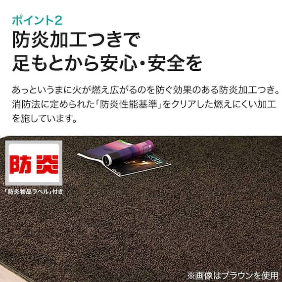 ダニよけ・抗菌防臭・防炎カーペット(エアープラスWGY 100X140) 17枚目画像