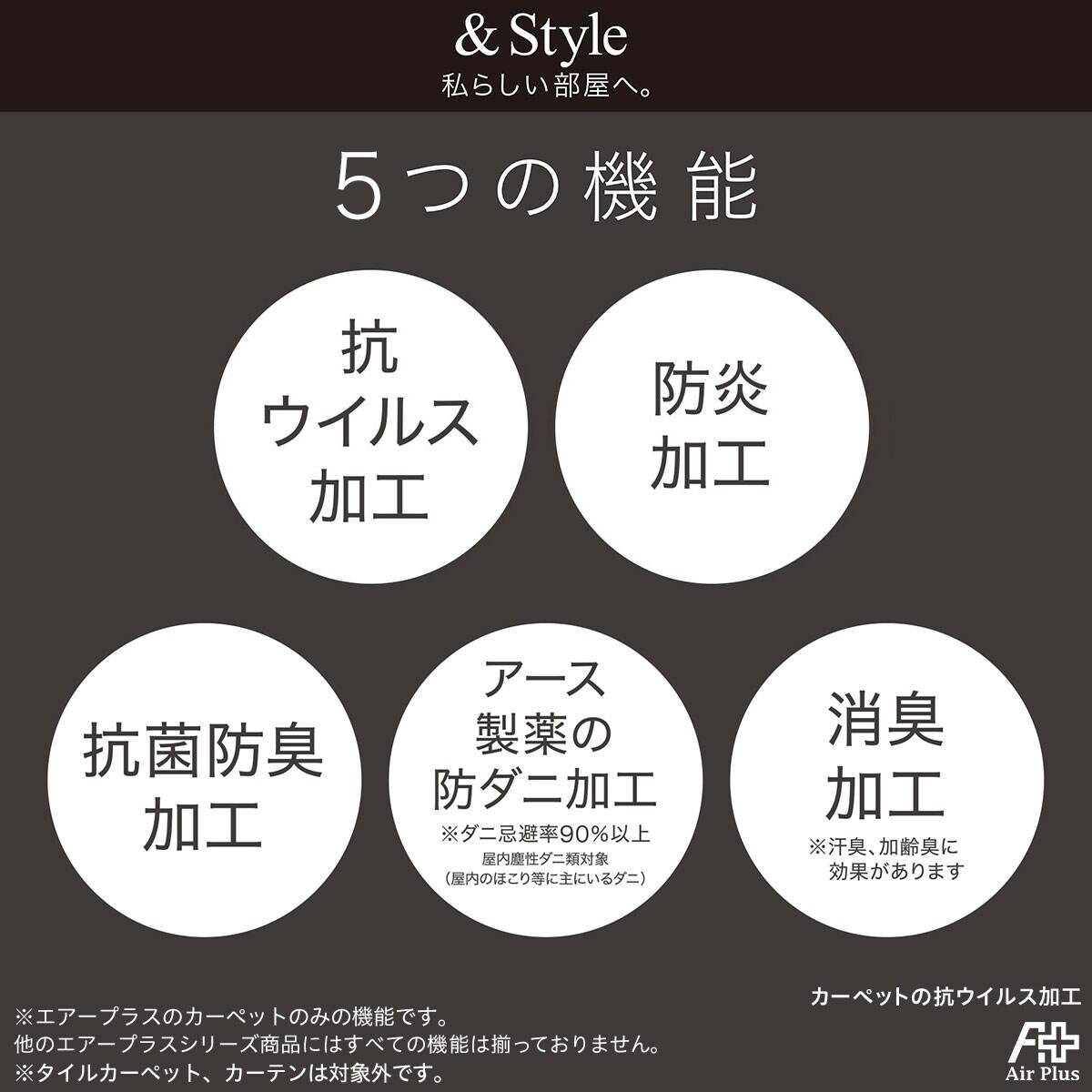 ダニよけ・抗菌防臭・防炎カーペット(エアープラスYGR 140X200
