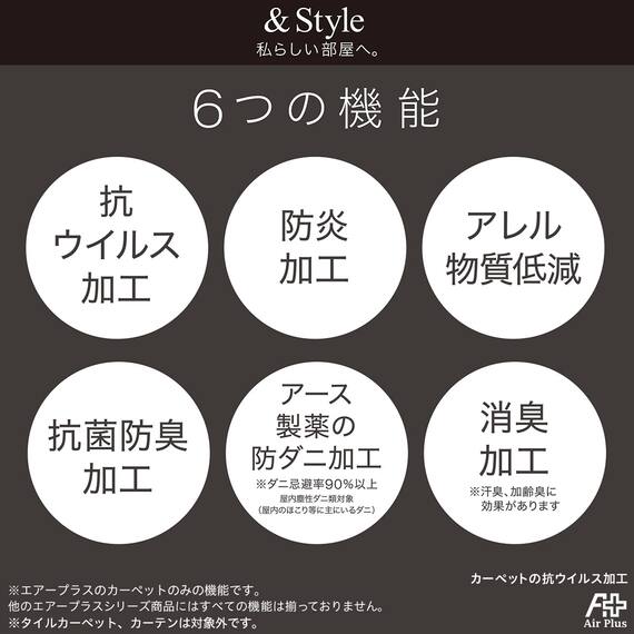 ダニよけ・抗菌防臭・防炎カーペット(エアープラスWGY 130cmR) 8枚目画像