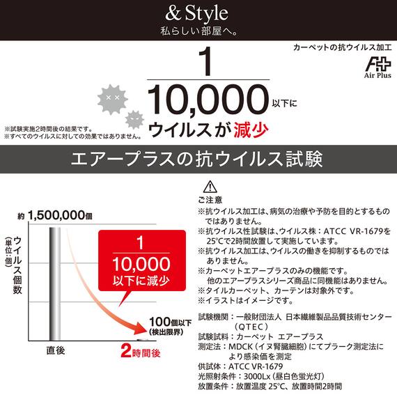 ダニよけ・抗菌防臭・防炎カーペット(エアープラスWGY 130cmR) 9枚目画像