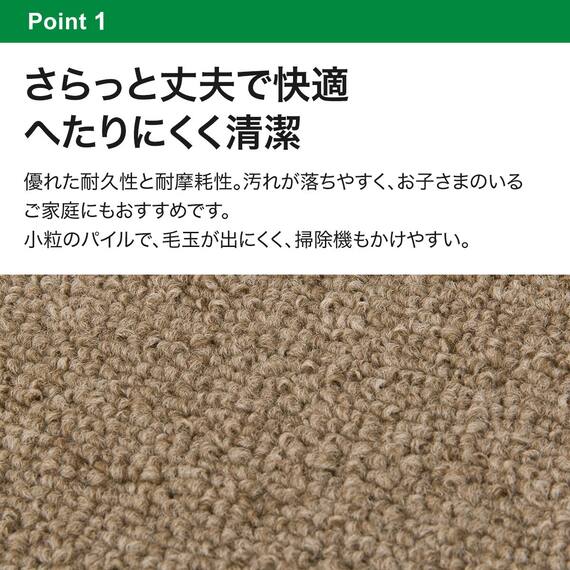 防音・防ダニ・抗菌防臭カーペット(Nアチーバー BR 185X185) 9枚目画像