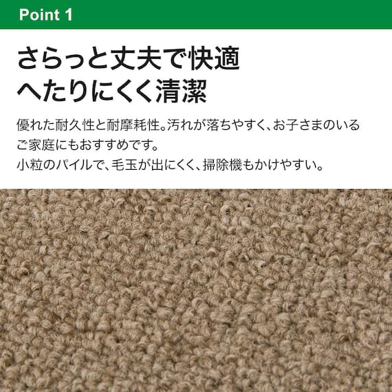 防音・防ダニ・抗菌防臭カーペット(Nアチーバー BR 185X185) 9枚目画像
