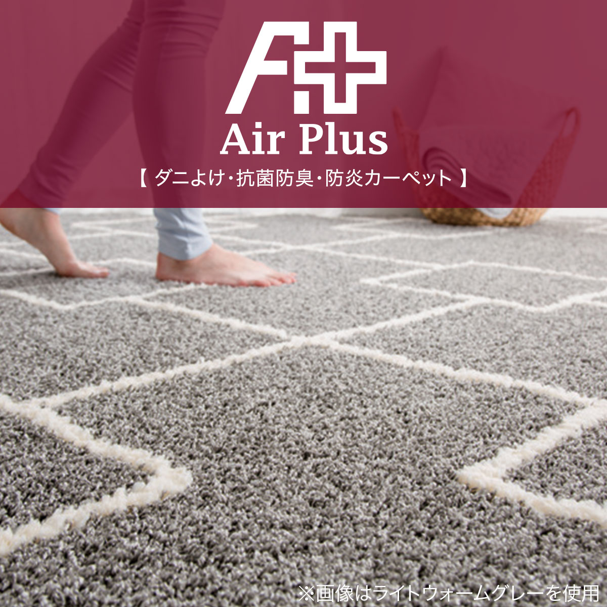 ダニよけ・抗菌防臭・防炎カーペット(エアープラスWGYキカ