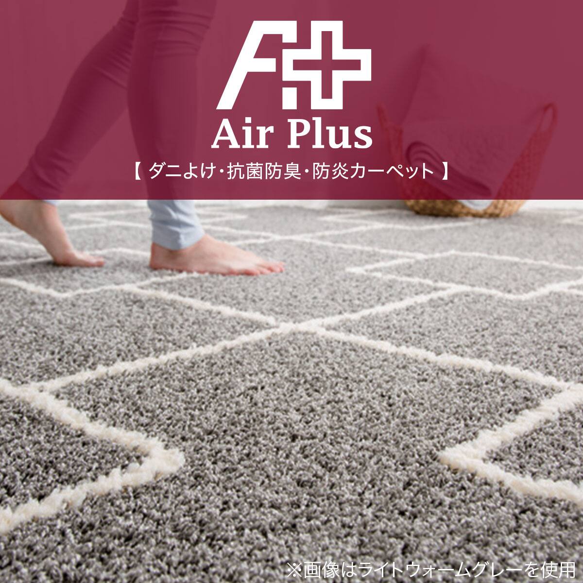 ダニよけ・抗菌防臭・防炎カーペット(エアープラスROアクア200x200
