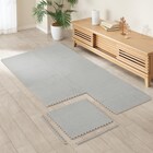 洗えるやわらか起毛のジョイントマット 8枚 ふち付き(グレー JM01 45×45cm) 1枚目画像