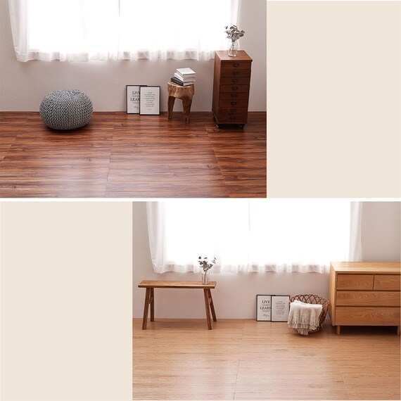 置くだけ吸着ウッド調フロアタイル 24枚セット(ABE WFT01 約2畳分) 15枚目画像