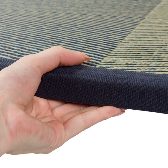 ユニット畳 82×82cm(チェックBL) 4枚目画像