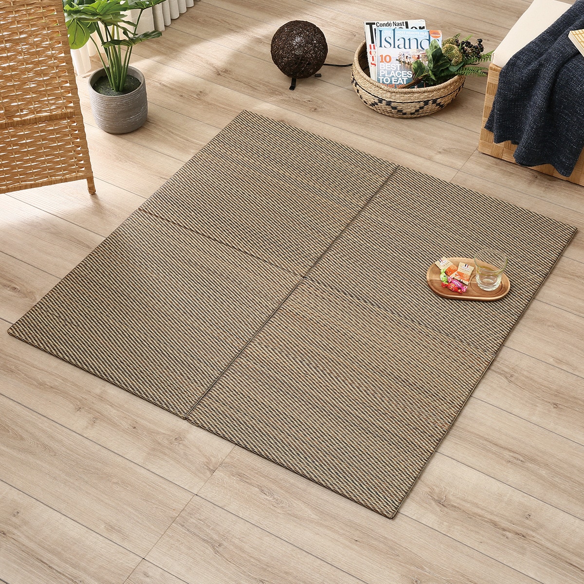 ニトリ　65㎝角ユニット畳　ユニットタタミ　置き畳　9枚セット その他 美品中古