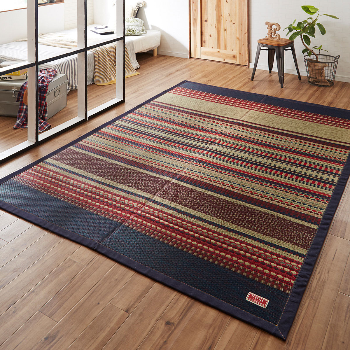 国産い草ラグ (DXラルフ ブルー 191×250cm)通販 | ニトリネット【公式