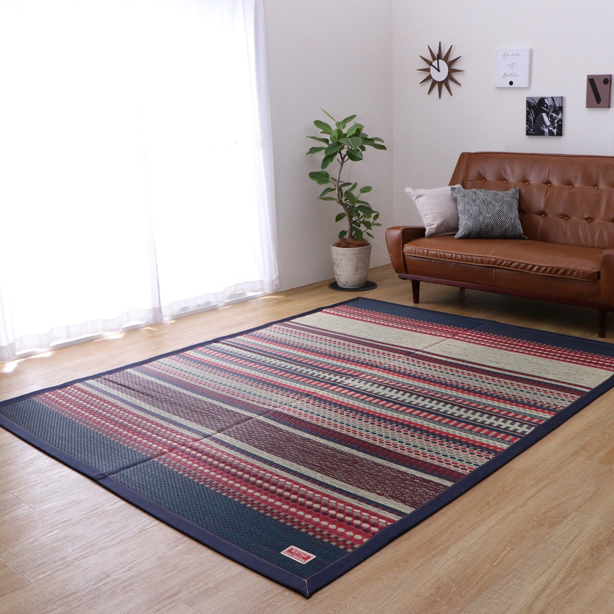 国産い草ラグ (DXラルフ ブルー 191×250cm)通販 | ニトリネット【公式