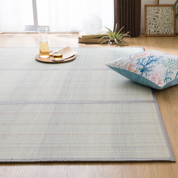 竹ラグ(da 120X180 BL) 1枚目画像