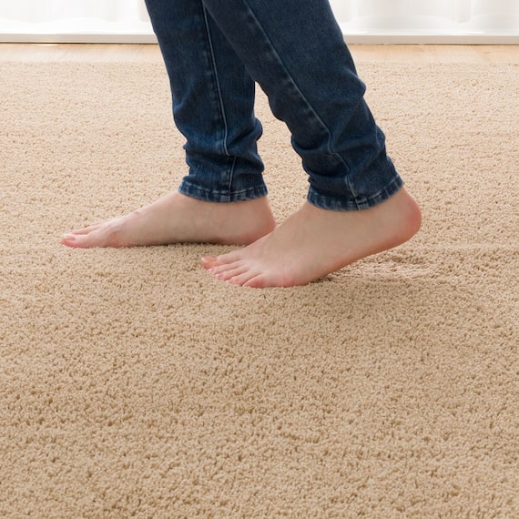 ほこりが取れやすい洗えるラグ(Nクリーンウォッシュ LBE 185X185) 10枚目画像