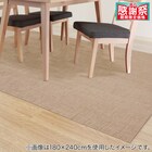 テキスタイル調 ダイニングフロアラグ(テスリンラグ 180X180 BE TES05) 1枚目画像