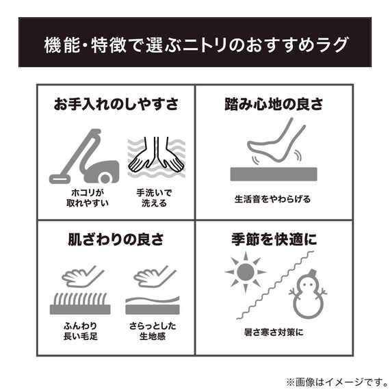 ウレタン入り ラグ(ミックス 200X240 RA05) 16枚目画像