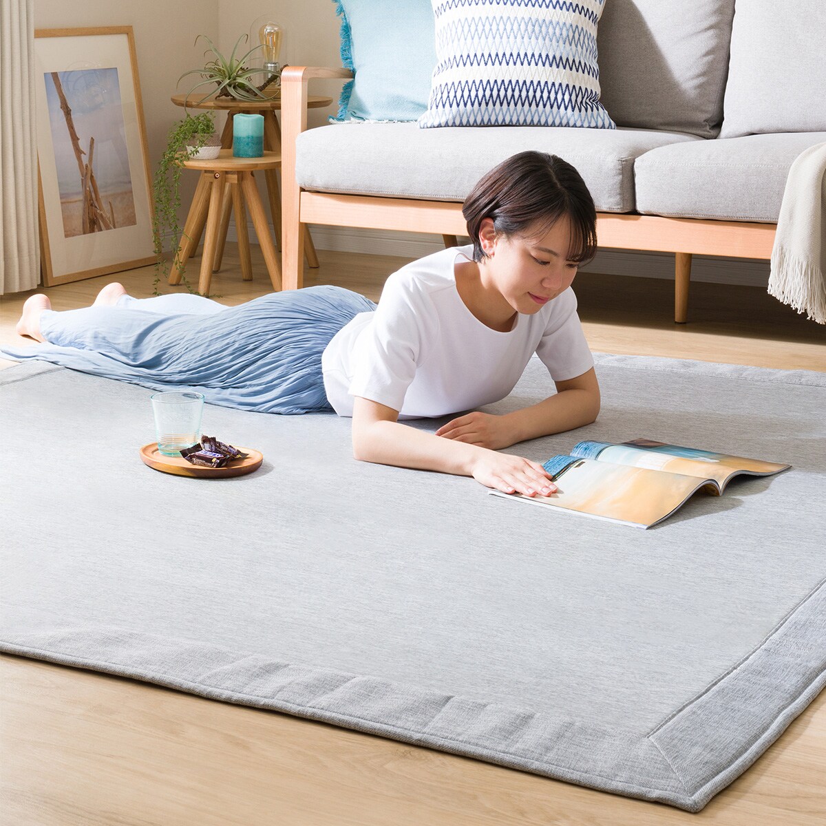 低反発ウレタン入り接触冷感ラグ Nクールsp I N 通販 ニトリネット 公式 家具 インテリア通販