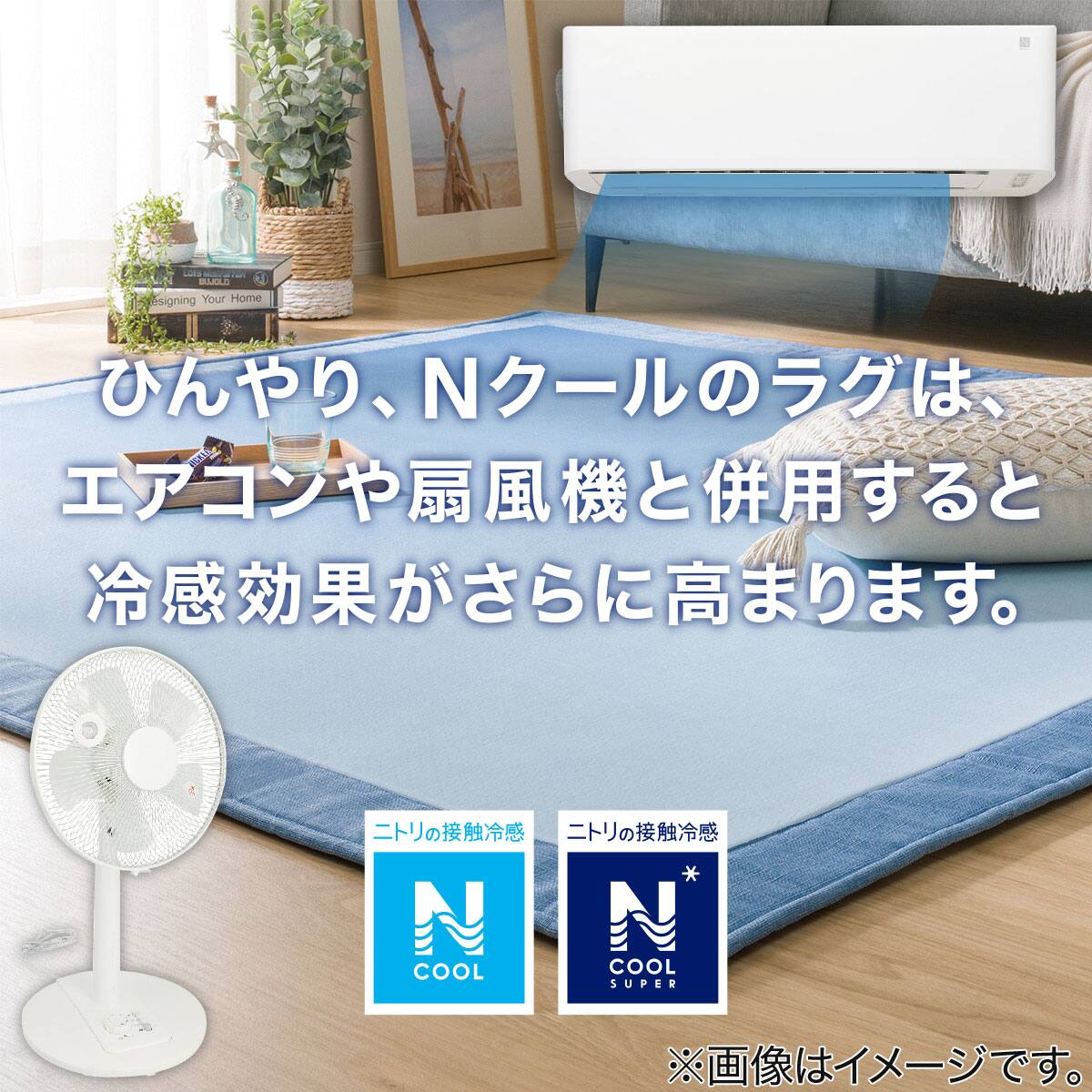 通気性のいいメッシュ使用 接触冷感ラグ Nクールspメッシュi N 185x185 通販 ニトリネット 公式 家具 インテリア通販