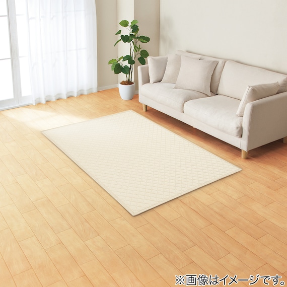 通気性が良い洗える接触冷感ラグ(NクールSP n-s BE 130X185 TC07) 10枚目画像