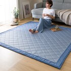 ウレタン入り洗える接触冷感ラグ(NクールSP キカn NV 185X185 TC10) 2枚目画像