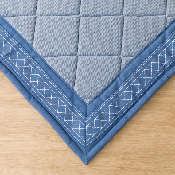 ウレタン入り洗える接触冷感ラグ(NクールSP キカn NV 185X185 TC10) 5枚目画像