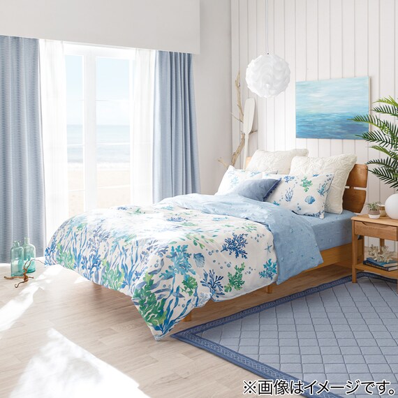 ウレタン入り洗える接触冷感ラグ(NクールSP キカn NV 185X185 TC10) 10枚目画像