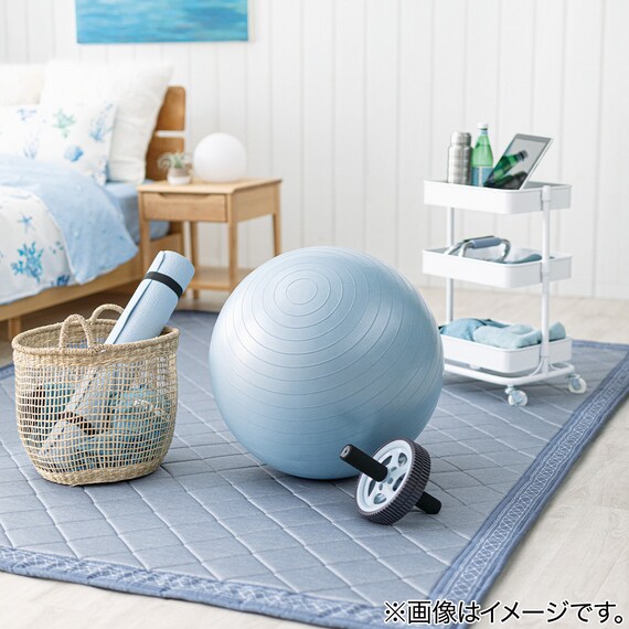 ウレタン入り洗える接触冷感ラグ(NクールSP キカn NV 185X185 TC10) 11枚目画像