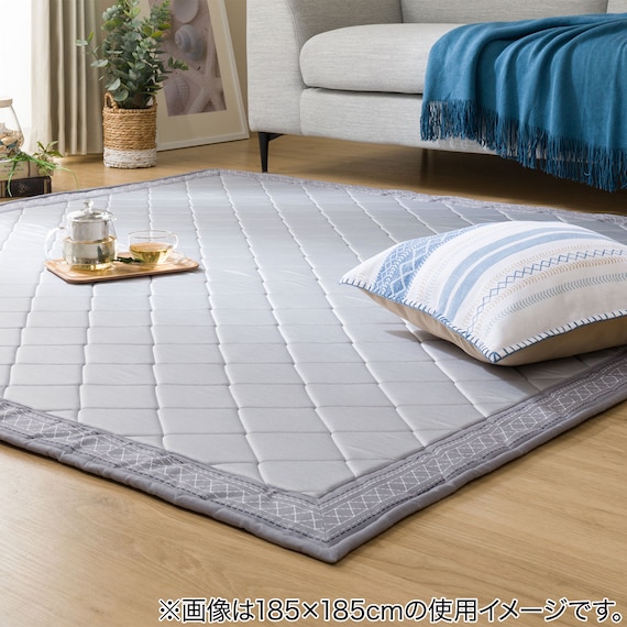 ウレタン入り洗える接触冷感ラグ(NクールSP キカn GY 130X185 TC11) 4枚目画像
