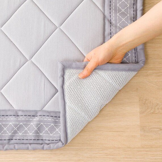 ウレタン入り洗える接触冷感ラグ(NクールSP キカn GY 130X185 TC11) 8枚目画像