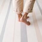 シェニール風 ボーダーラグ(Nボーダー 185X185cm ZP01) 9枚目画像