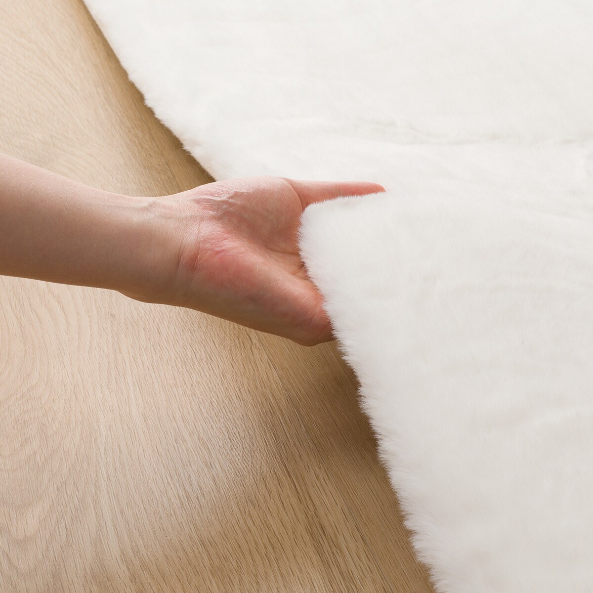 さらさら かるいラビットファー風ラグ ウサギ2 通販 ニトリネット 公式 家具 インテリア通販