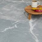 大理石柄の洗える起毛プリントラグ 190X190 GY 5枚目画像