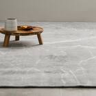 大理石柄の洗える起毛プリントラグ 190X190 GY 6枚目画像