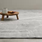 大理石柄の洗える起毛プリントラグ 190X190 GY 6枚目画像