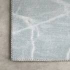 大理石柄の洗える起毛プリントラグ 190X190 GY 16枚目画像