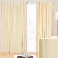 オーダーカーテン ロシェコーティング アイボリーパール 2倍ヒダ