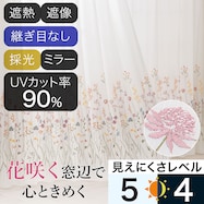 遮熱・保温・遮像・採光オーダーレースカーテン ベティ3EN 2倍ヒダ
