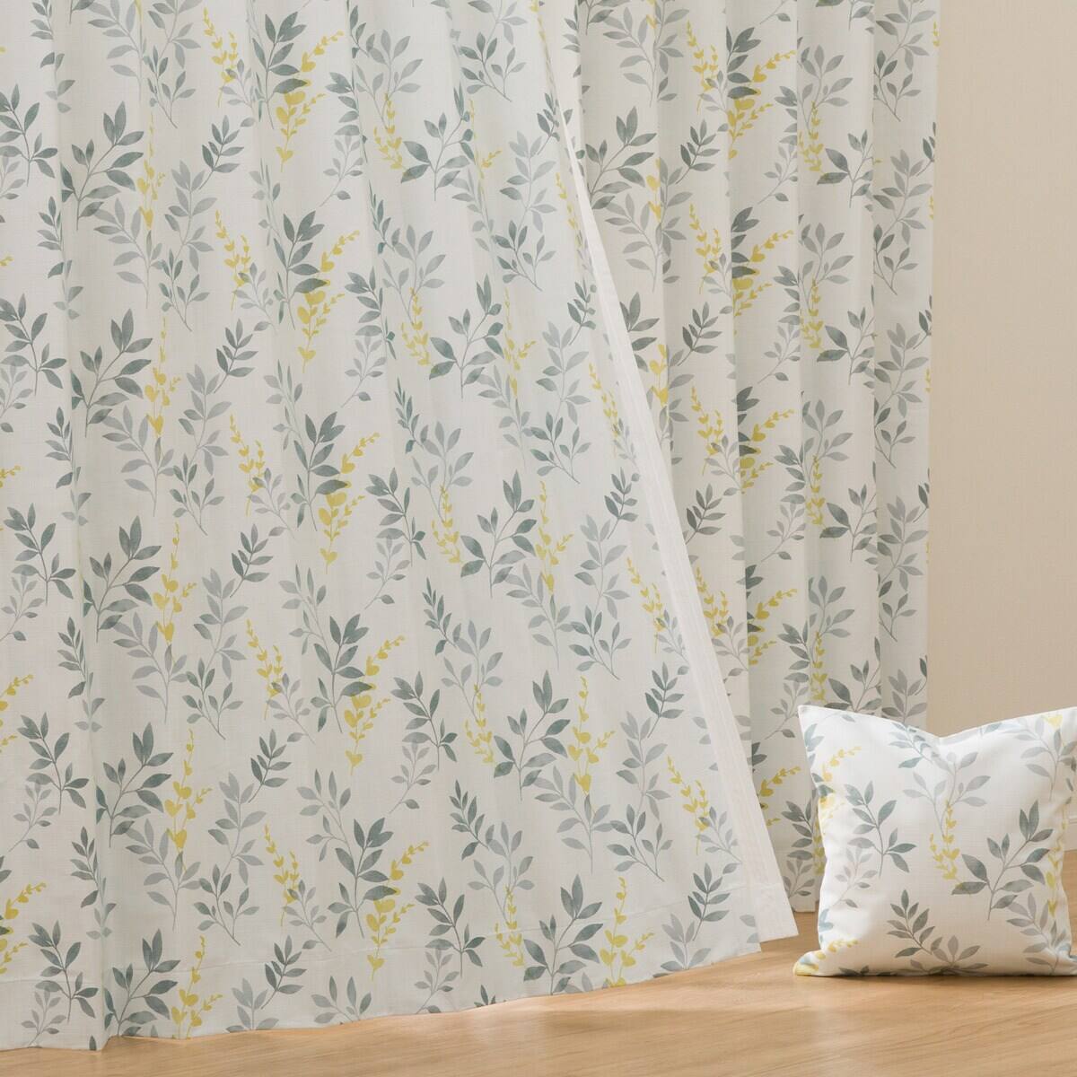 遮光1級・遮熱・遮音オーダーカーテン OD083 グレー 2倍ヒダ(幅40-100