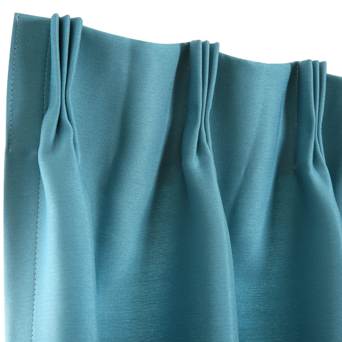 遮光2級・防炎オーダーカーテン ラック ダークターコイズブルー ZLS-12