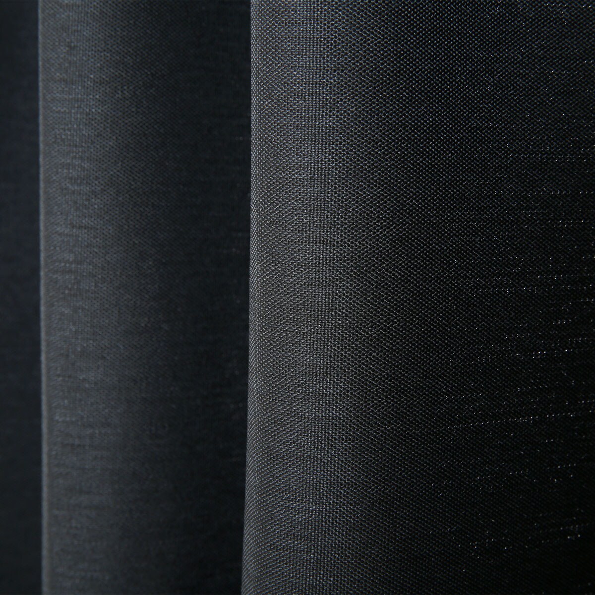 遮光2級・防炎オーダーカーテン ラック ブラック ZLS-21 2倍ヒダ(幅