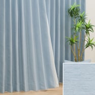 オーダーカーテン ウーノ ブルー 2倍ヒダ