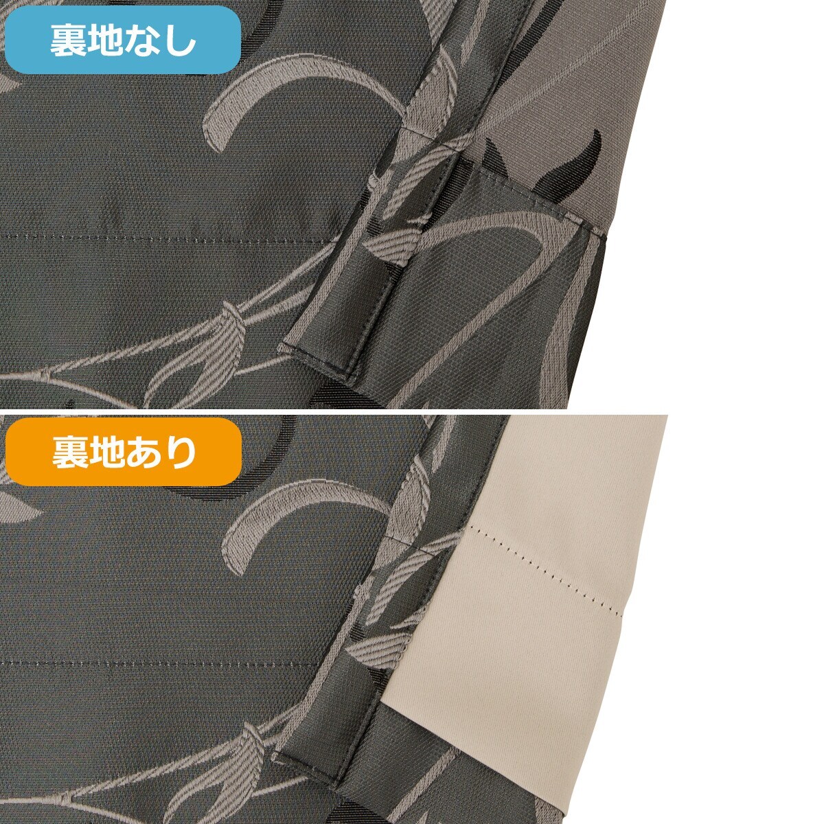 裏地付きオーダーカーテン アルビレオ グレー 2倍ヒダ(幅-100/丈-140cm 裏地付きオーダーカーテン アルビレオ グレー 2倍ヒダ(幅-100/丈-140cm