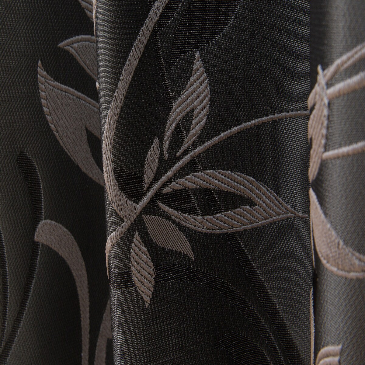 裏地付きオーダーカーテン アルビレオ グレー 2倍ヒダ(幅-100/丈-140cm