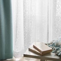 【形状記憶加工なし】ミラーオーダーレース Nメリー ホワイト 2倍ヒダ(幅101-200/丈201-260cm)