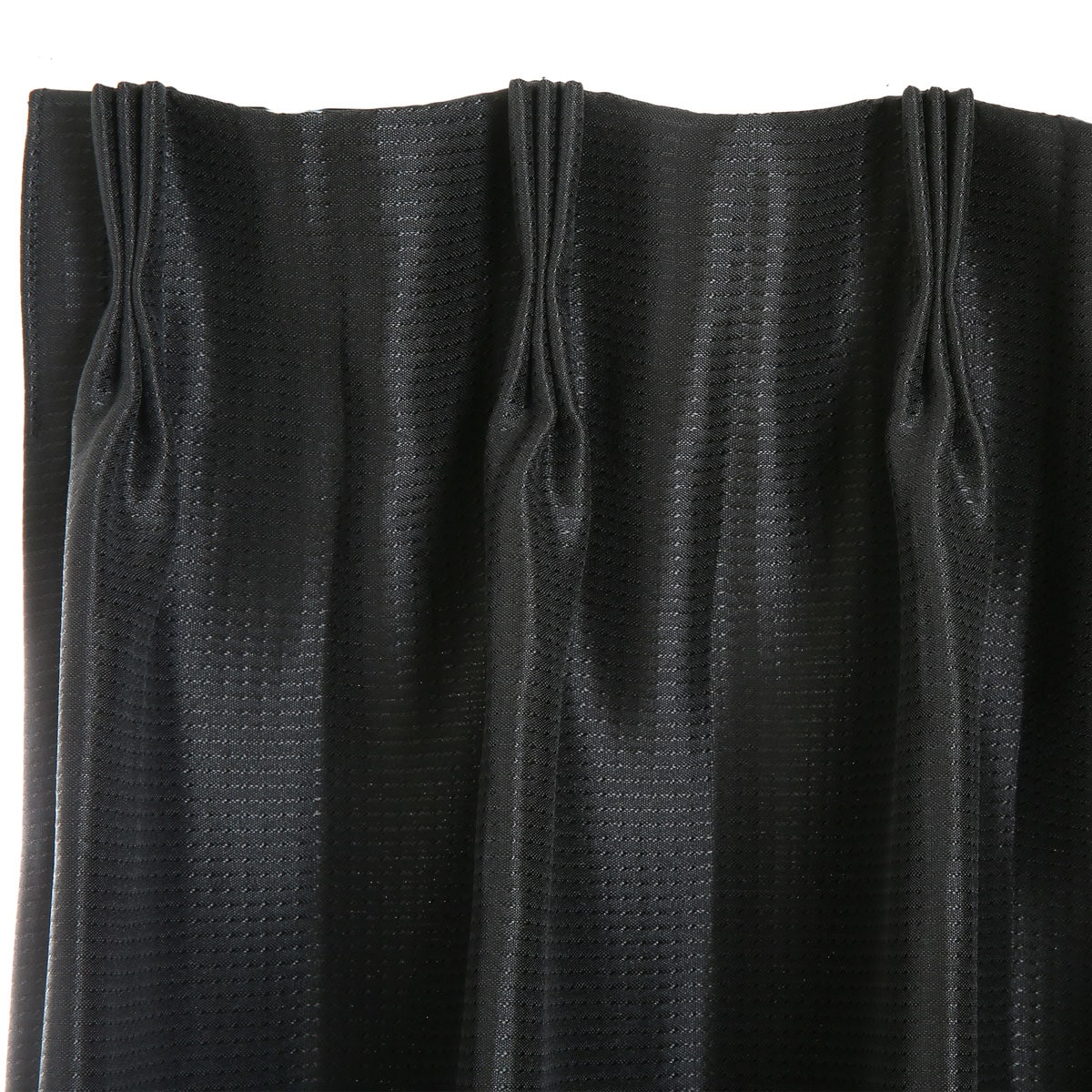 オーダーカーテン アルク ブラック ZAS-09 2倍ヒダ(幅-100/丈