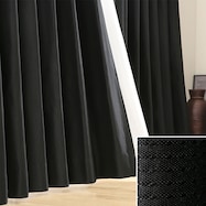 オーダーカーテン アルク ブラック ZAS-09 2倍ヒダ