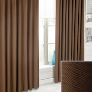 オーダーカーテン Sノーブル ブラウン 2倍ヒダ