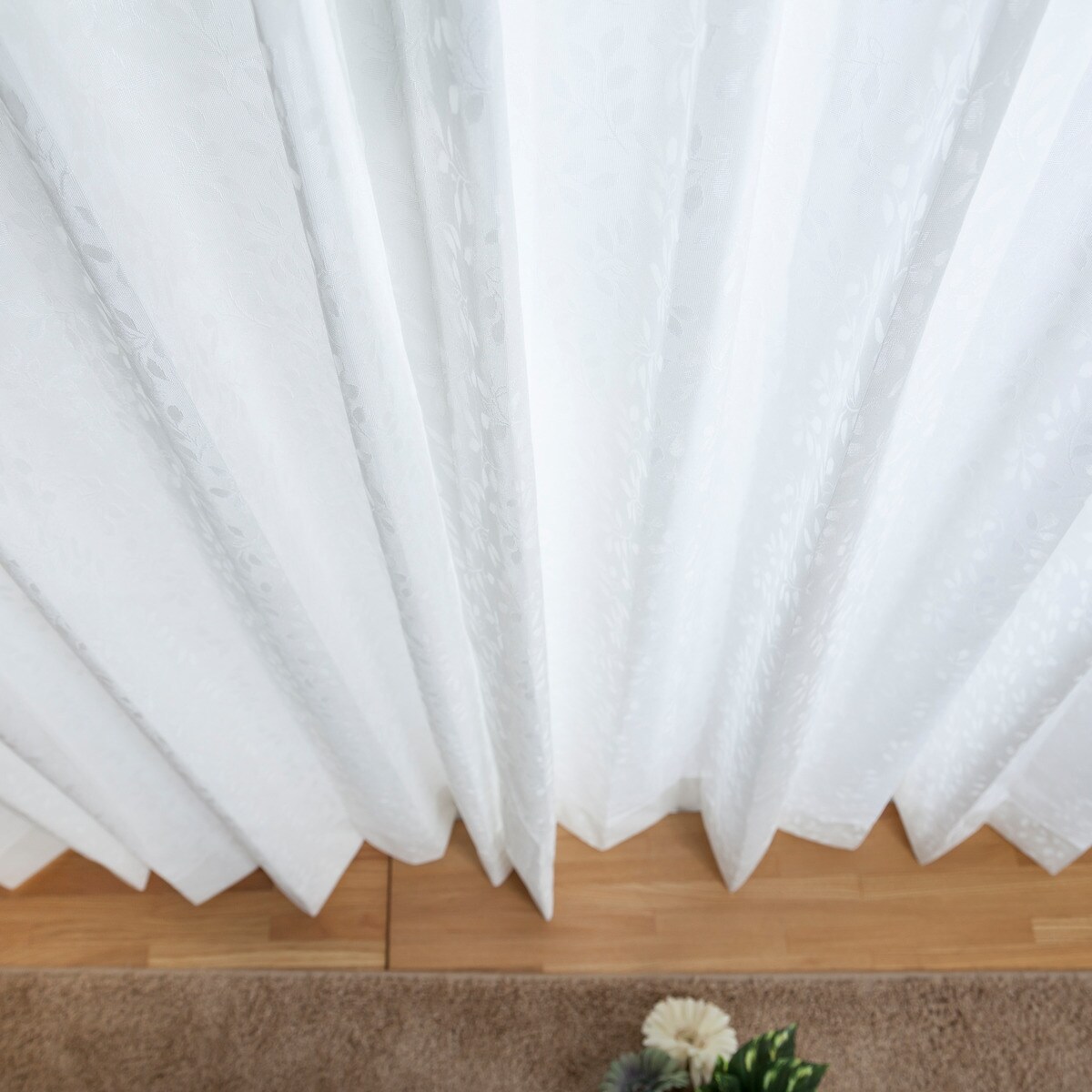 オーダーレース エコオアシス ルーノ 2倍ヒダ(幅-100/丈-140cm