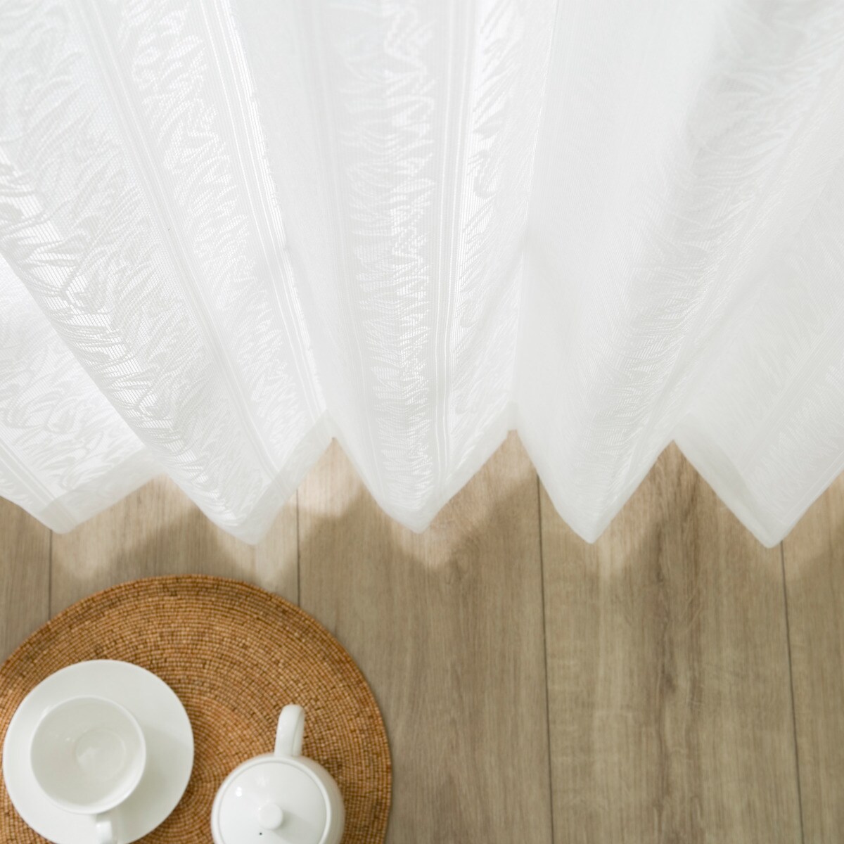 オーダーレース モデーベル 2倍ヒダ(幅-100/丈141-200cm