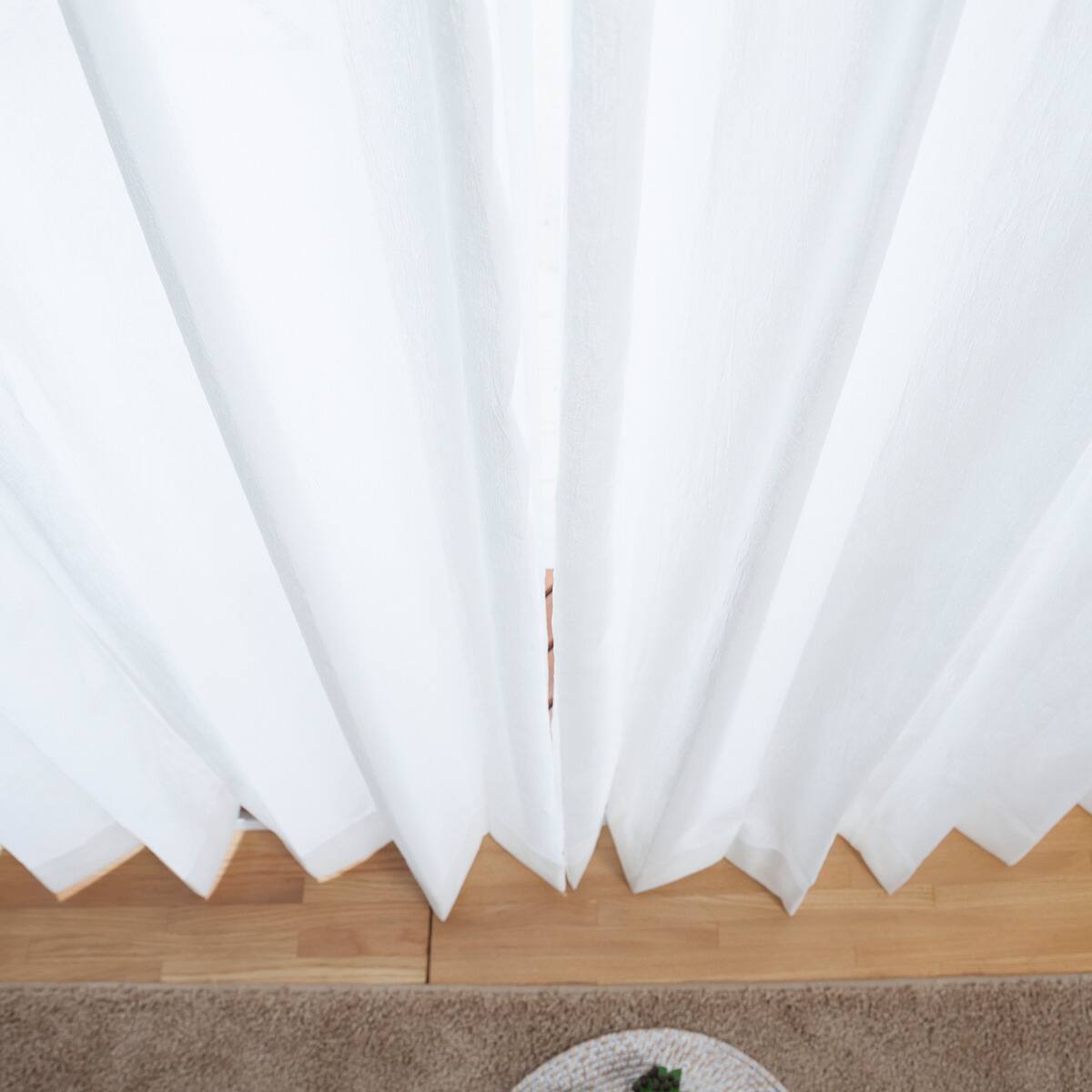 防炎オーダーレース クラッシュ 2倍ヒダ(幅-100/丈-140cm) | ニトリ