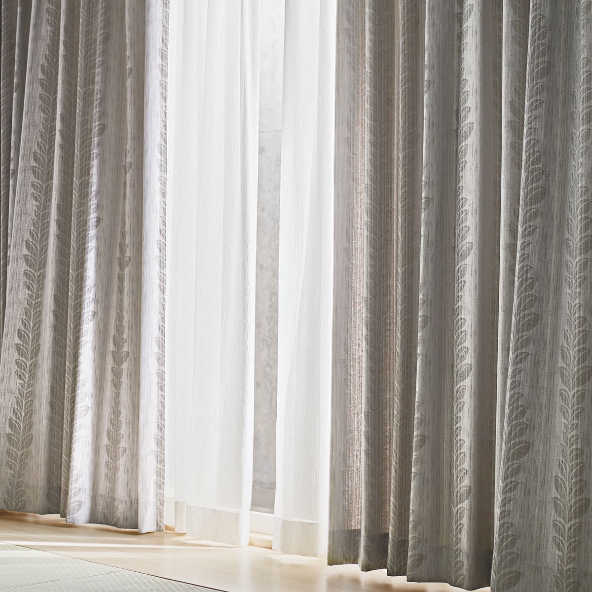 防炎オーダーレース クラッシュ 2倍ヒダ(幅-100/丈-140cm) | ニトリ