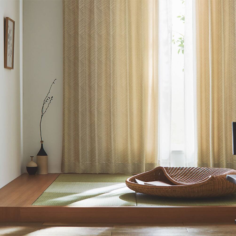 防炎オーダーレース クラッシュ 2倍ヒダ(幅101-200/丈-140cm) | ニトリ